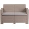 Flash Furniture 47&#x22; Slate Gray Outdoor Patio Furniture Loveseat - Gray Cushion